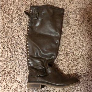 Brown riding boots